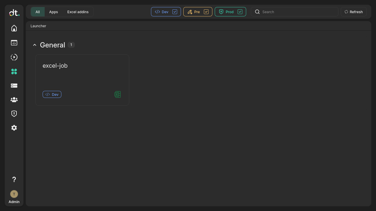 Excel Addins in the Launcher